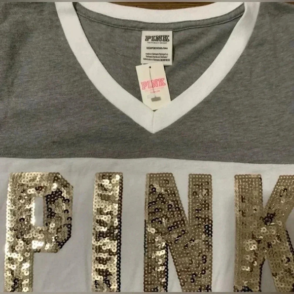 VS PINK BLING EVERYDAY TSHIRT/RETRO
SHORTS  OUTFIT SET S - Picture 7 of 11